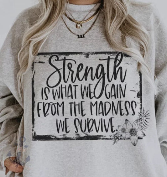 Strength is what we gain from the Madness